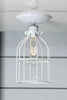 White Cage Light - Ceiling Mount - Industrial Lighting - Industrial Light Electric - 1