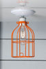 Industrial Lighting - Orange Cage Light - Ceiling Mount - Industrial Light Electric - 1