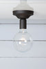 Matte Flat Black Ceiling Light - Vintage Lighting