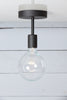 Semi Flush Mount Ceiling Light - Matte Flat Black