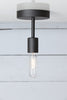 Modern Farmhouse Matte Flat Black Semi Flush Mount Ceiling Light