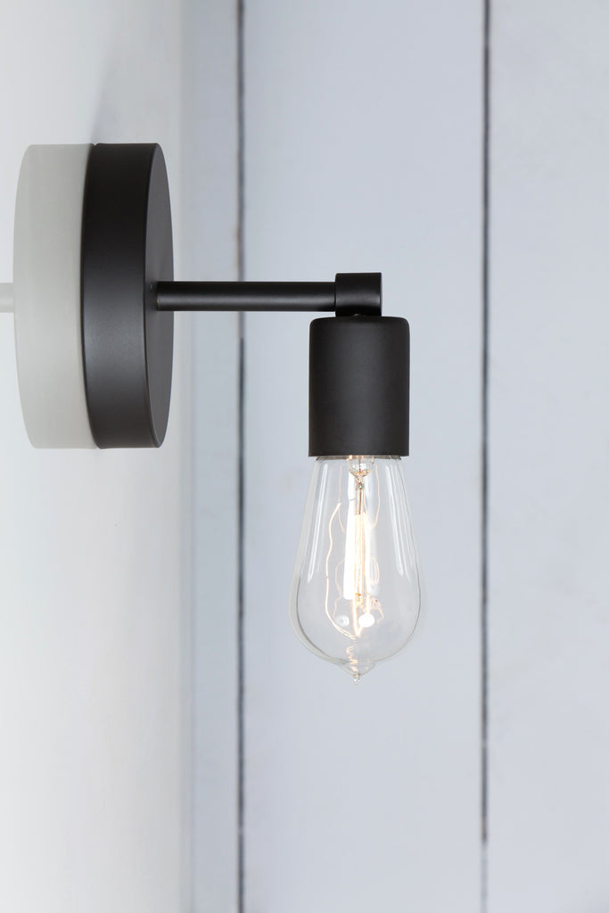 Matte Flat Black Sconce - Wall Light