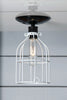 White Cage Light - Ceiling Mount - Industrial Lighting - Industrial Light Electric - 2