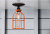 Industrial Lighting - Orange Cage Light - Ceiling Mount - Industrial Light Electric - 4