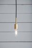 Brass and Black Mid Century Pendant Light