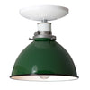Green Metal Shade Light - Semi Flush Mount Lamp - Industrial Light Electric - 4