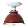 Red Metal Shade Light - Semi Flush Mount Lamp - Industrial Light Electric - 4