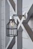 Industrial Wall Light- Outdoor Black Wire Cage Light - Industrial Light Electric - 1