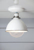 White Metal Shade Light - Semi Flush Mount Lamp - Industrial Light Electric - 2