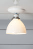 Milk Glass Shade Light - Ceiling Mount lamp - Semi Flush Mount - Industrial Light Electric - 1