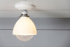 Milk Glass Shade Light - Ceiling Mount lamp - Semi Flush Mount - Industrial Light Electric - 3