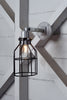 Industrial Wall Light- Outdoor Black Wire Cage Light - Industrial Light Electric - 3