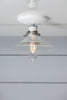 Flat Glass Shade Light - Industrial Ceiling Mount Lamp - Semi Flush Mount - Industrial Light Electric - 2
