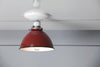 Red Metal Shade Light - Semi Flush Mount Lamp - Industrial Light Electric - 3