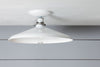 Industrial Ceiling Mount light - 14in White Metal Shade Lamp - Semi Flush Mount - Industrial Light Electric - 2