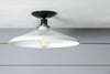 Industrial Ceiling Mount light - 14in White Metal Shade Lamp - Semi Flush Mount - Industrial Light Electric - 3