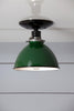 Green Metal Shade Light - Semi Flush Mount Lamp - Industrial Light Electric - 1