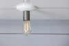 Metal and White Industrial Bare Bulb Ceiling Light