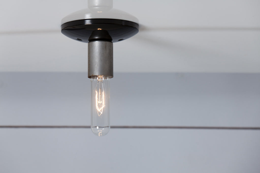 Metal and Black Industrial Ceiling Light