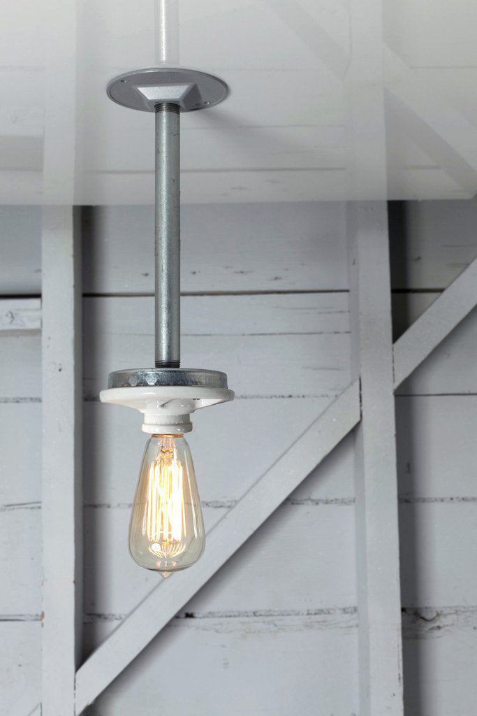 Pendant Pipe Light - Bare Bulb Lamp - Schoolhouse - Industrial Light Electric - 1