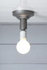 Steel Semi Flush Light - Vintage Bare Bulb Lamp - Industrial Light Electric - 3