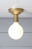 Brass Bare Bulb Ceiling Light