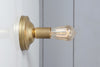 Mid Century Wall Sconce Brass - Bare Bulb Light