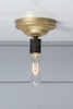 Brass and Black Mid Century Bare Bulb Ceiling Light