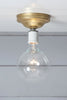 Brass and White Bare Bulb Ceiling Light