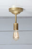 Vintage Brass Ceiling Light - Semi Flush Mount