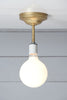 Porcelain and Brass Ceiling Light