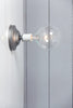 Steel and White Wall Sconce