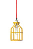 Industrial Pendant Lighting - Yellow Wire Cage Light - Industrial Light Electric - 3