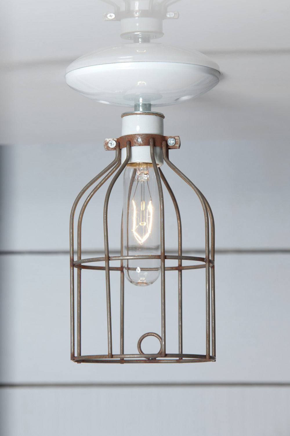 Metal cage lighting cheap
