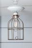 Industrial Lighting - Vintage Metal Cage Light - Ceiling Mount - Industrial Light Electric - 1