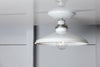 Industrial Metal Shade Light - 10in White Shade Lamp - Semi Flush Mount - Industrial Light Electric - 3