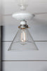 Glass Cone Shade Light - Semi Flush Mount - Industrial Light Electric - 1