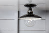 Industrial Metal Shade Light - 10in Black Shade Lamp - Semi Flush Mount - Industrial Light Electric - 2