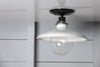 Industrial Metal Shade Light - 10in White Shade Lamp - Semi Flush Mount - Industrial Light Electric - 2