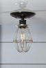 Vintage Wire Cage Light Ceiling Mount - Industrial Light Electric - 2