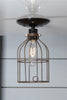 Industrial Lighting - Vintage Metal Cage Light - Ceiling Mount - Industrial Light Electric - 2
