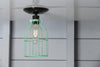 Industrial Lighting - Mint Green Cage Light - Ceiling Mount - Industrial Light Electric - 4