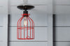Industrial Lighting - Red Cage Light - Ceiling Mount - Industrial Light Electric - 3
