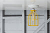 Industrial Lighting - Yellow Cage Light - Ceiling Mount - Industrial Light Electric - 4