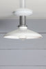 White Metal Shade Light 10in - Steel Base Lamp