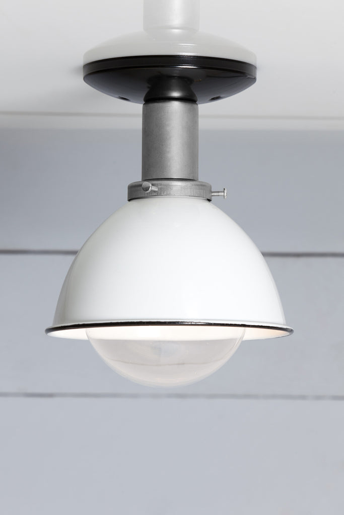 Black and White Barn Light Ceiling Mount