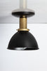 Matte Black and Brass Ceiling Light