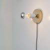 Brass Plug in Wall Sconce
