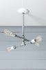 Industrial Pipe Chandelier - 4 Bare Bulbs - Galvanized
