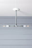 Industrial Double Pipe Light - Bare Bulb Pendant - Galvanized